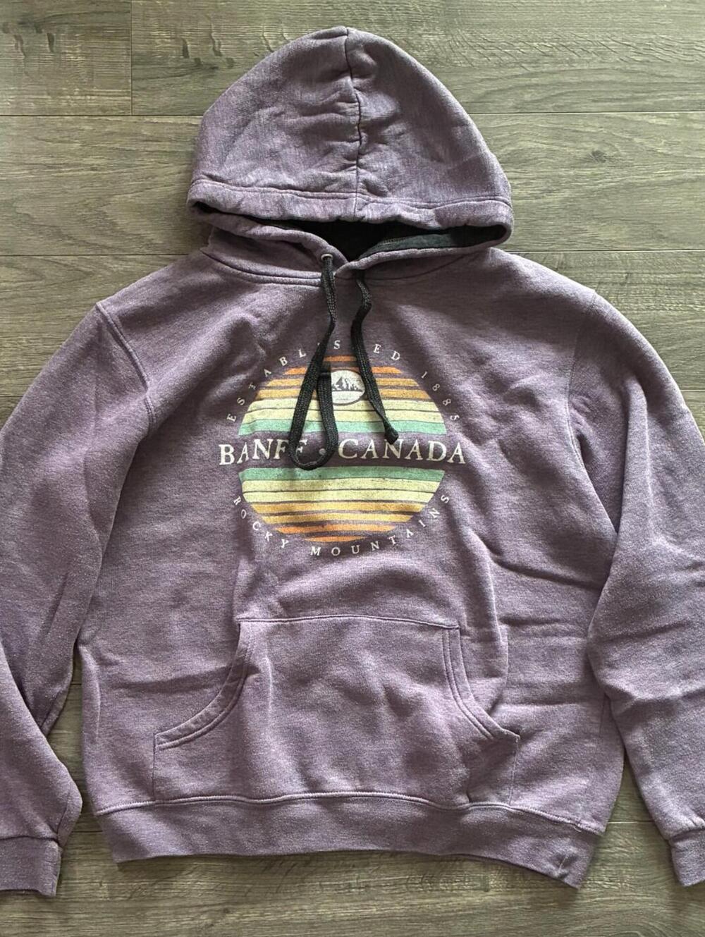 Banff Canada purple hoodie